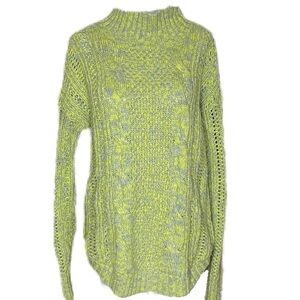 Victoria’s Secret Sweater Green Gray Cable Knit